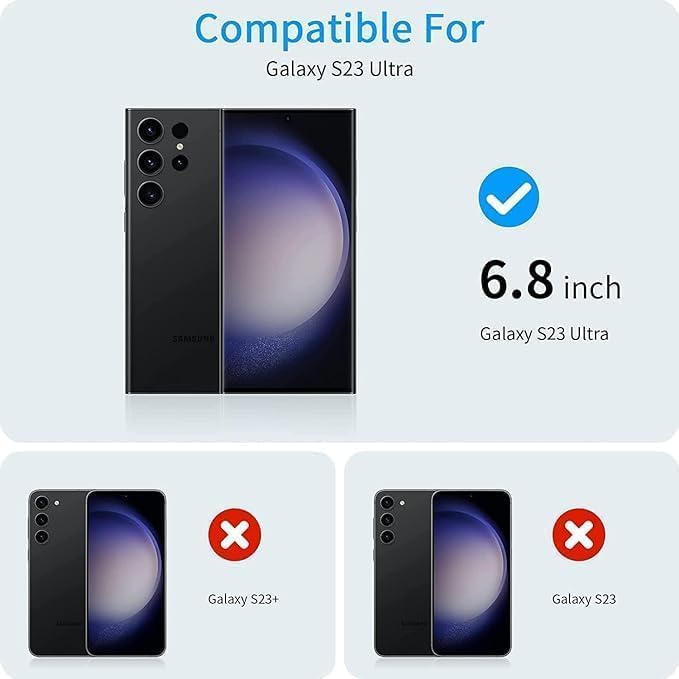 Image of Privacy UV Tempered Glass Screen Protector for Samsung Galaxy S23 Ultra (6.8 Inch) - Anti-Spy, 9H Hardness, Scratch-Resistant, 100% Fingerprint Working, Easy Installation (Pack of 1)