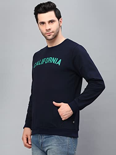 Image of Rigo Fleece Printed Round Neck Sweatshirt for Men | Full Sleeves Sweatshirt for Men | Casual Wear & Stylish Sweatshirts for Men