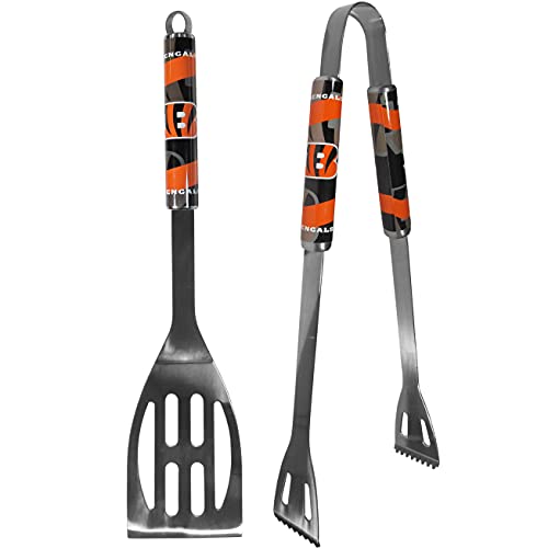NFL Siskiyou Sports Cincinnati Bengals 2 pc Steel BBQ Tool Set One Size Team Color