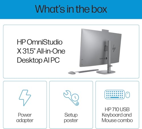 Image of HP OmniStudio X All-in-One Desktop PC 31.5 inch 4K UHD Display Ultra 7-256V