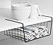 Smart Design Undershelf Storage Basket - Small - Snug Fit Arms - Steel Metal Wire - Rust Resistant - Under Shelves, Cabinet, Pantry, and Shelf Organization - 12 x 5.5 Inch - Bronze