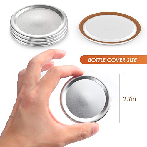 48-Count Aebor Canning Lids, Mason Jar Lids Regular Mouth Canning Lids For Ball Canning  Jars Split-Type Lids Leak Proof And Secure, 100% Fit & Airtight, Small Mouth Canning Lids Regular Mouth(70Mm) #TOP3