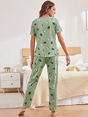 SMOWKLY Printed Round Neck Short Sleeve Nightsuit Set | Pajama Set | Night Dress for Women - Image 2