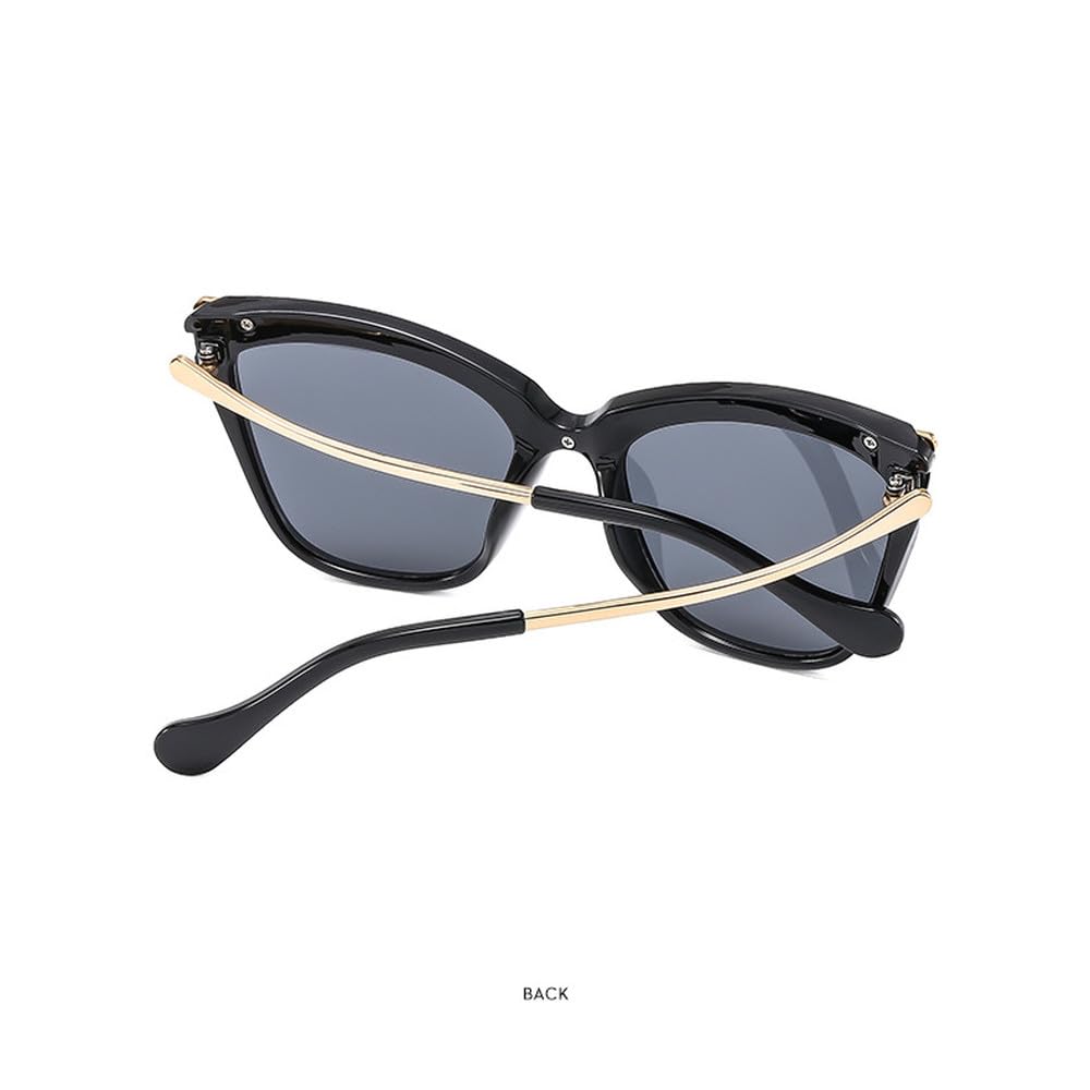 Neue 2025 Retro Reise Uv400 Beliebte Brillen Trending Metall Vintage Frauen Sonnenbrille Schwarz Cat Eye Sonnenbrille Damen Driving Shades, GR