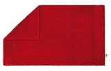 Rhomtuft Baumwoll-Badteppich 70x130cm karmirot