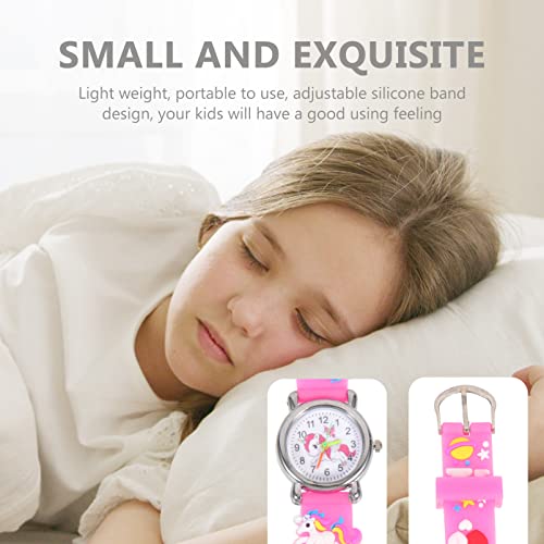 UKCOCO Relógio Para Meninas: Relógio Infantil De Desenho Animado 3D Unicórnio Para Meninas De 3 A 8