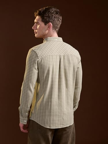 Image of THE BEAR HOUSE Men's Multi-Color Cotton Checked Flannel Overshirt