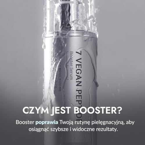 BOOSTER SERUM Z 7 PEPTYDAMI 150ML – Serum Potęgujący, Natychmiastowy Blask Glass Skin, Wygładzenie Porów, Długotrwałe Nawilżenie, Koreanska Kosmetyka Wegan