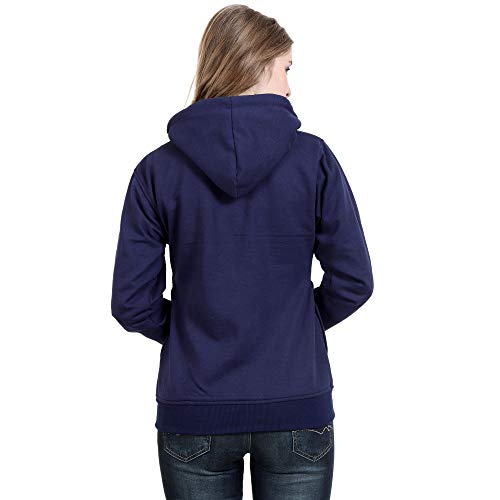 Image of Matelco Women Printed Sweatshirt with Hooded (Dark Pink S)