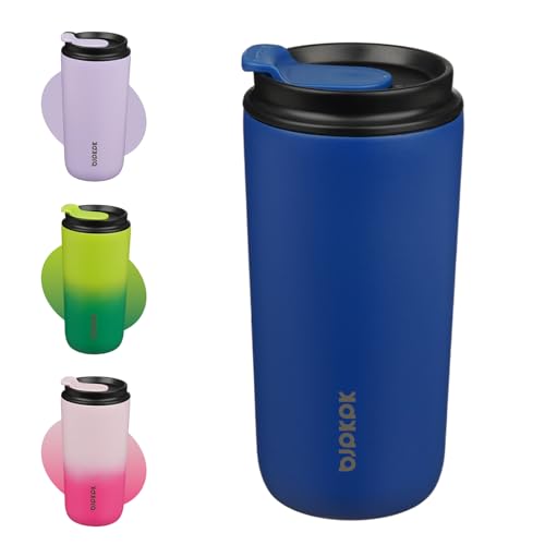 Image of BJPKPK 16oz Insulated Travel Coffee Mug, Stainless Steel Tumbler