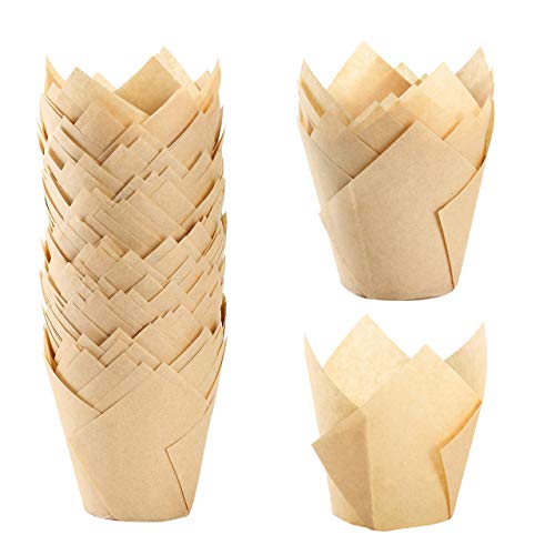 Tulip Cupcake Liners Baking Cups Parchment Paper Muffin Tin Cups Standard Size 100 Count #TOP6