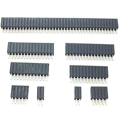Liudrpeng. 1.27mm 1.27 Pin Header Einzeilige weibliche Breakaway PCB-Plattenstecker Pineheader 1 * 3/4 ​​/ 5/6/8/10 / 12-40P Kunststoffhöhe 4,6 mm (Color : 20P) Cover
