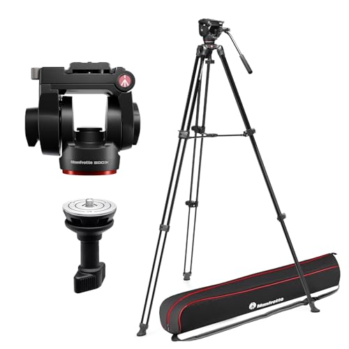 Image of Manfrotto Video kit, Head 500 Series (Head 500x +Twin Leg Tripod)