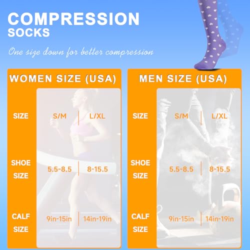 Image of bropite Compression Socks for Women &Men Circulation-Support Knee High Socks 20-30 mmhg-Best for Running,Medical,Nurse,Travel