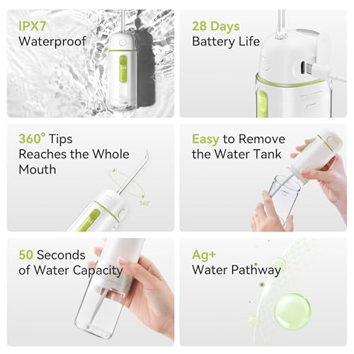 Hydropulseur format voyage A30 PE avec jet d'eau pulsé interdentaire