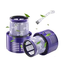 2x Filter für Dyson V10 SV12, Waschbarer Ersatzfilter mit Bürste für Cyclone V10 Serie, V10 Absolute/Animal/Motorhead/Total Clean – Ersetzt #DY-969082-01