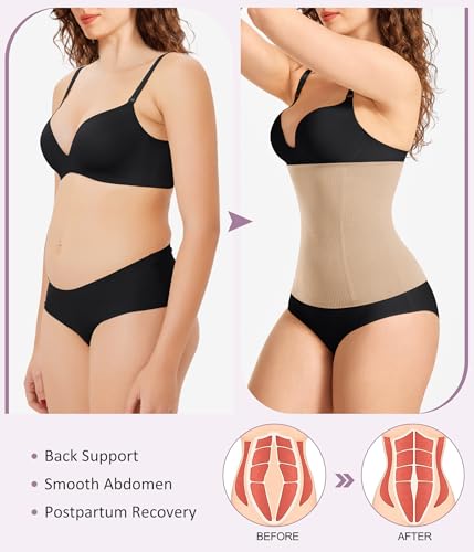 YERKOAD Waist Trainer for Women Corset Shapewear Tummy Control Faja Body Shaper Seamless Waist Cincher Postpartum Belly Band4