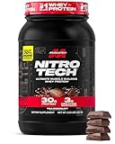 MuscleTech NitroTech Protein Powder Plus Muscle Builder, 100% Whey Protein with Whey Isolate, Milk Chocolate, 20 Servings (2lbs)