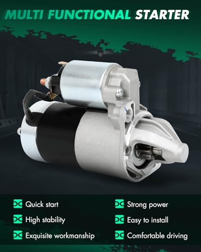 Image of SCITOO Starter Motor 17131 for Dodge for Raider 1989 V6 3.0L for Ram 50 1990-1991 V6 3.0L for Dodge Stealth 1991-1996 V6 3.0L w /Manual Trans for Hyundai Sonata 1990-1994 V6 3.0L 12V PMGR CW 8-Teeth