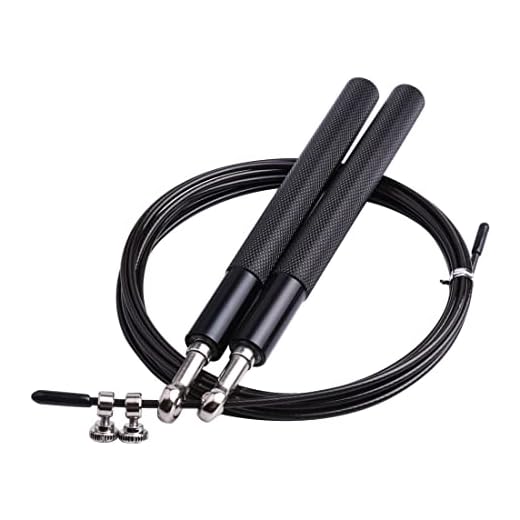 Hopprep Bearing hoppning rep hoppning rep träningsutrustning ståltråd hem gym träning och träningsträning Hoppa hopprep (Color : Black)