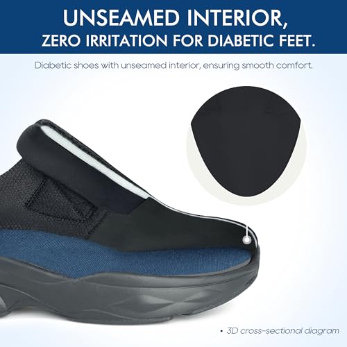 Ortho+rest Men Diabetic Walking Shoes Edema Shoes for Swollen Feet Arch Support Orthopedic Sneakers3