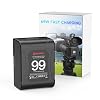 Moman V-Mount Battery, Power 99 Camera bettert Mini V Lock Batterys 99Wh/6900mAh for Camcorder Blackmagic BMPCC 4k/6k Camera LED Light Monitor with Dual D-Tap & 65W USB-C Outputs