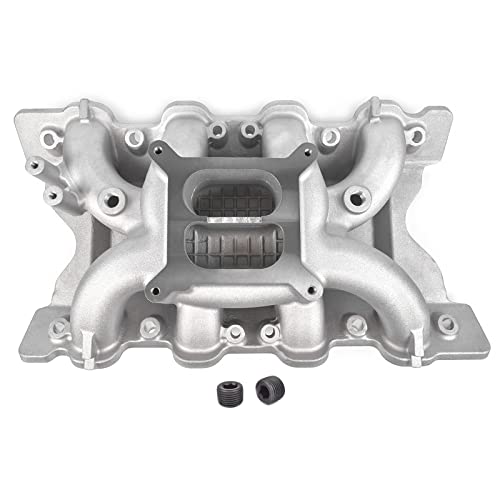 GELUOXI Aluminum Dual Plane Air-Gap Intake Manifold 7564 Replacement for Ford 351C Small Block, 1500 to 6500 RPM Range
