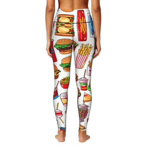Leggings con estampado de comida rápida para entrenar o tu día a día con comodidad 4