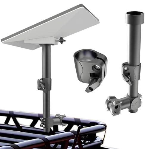 Starlink Mini RV Ladder Mount with Telescoping Pole Clamp - Adjustable for RV, Roof Rack, Railing, Yacht, Camper (Fits 0.8-1.1' Dia)