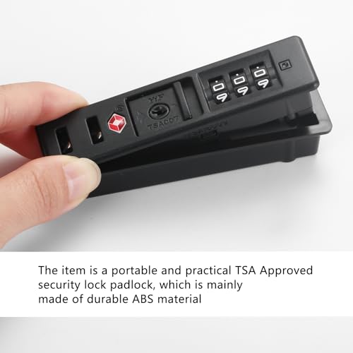 2 PCS TSA Certified Embedded T-S-A 007 Zipper Luggage Locks, Suitable for PC, ABS, PP Rigid Zipper Luggage Case Password Lock Replacement, with 2PCS Spare T-S-A 007 Key3