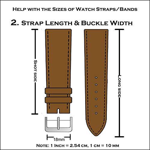 Bracelet montre cuir 24mm marron pour remplacer une sangle usée avec confort