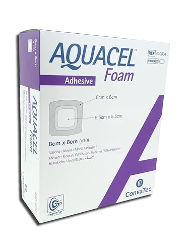 Aquacel Foam 8x8 cm pansement mousse adhésive haute absorption boite de 10