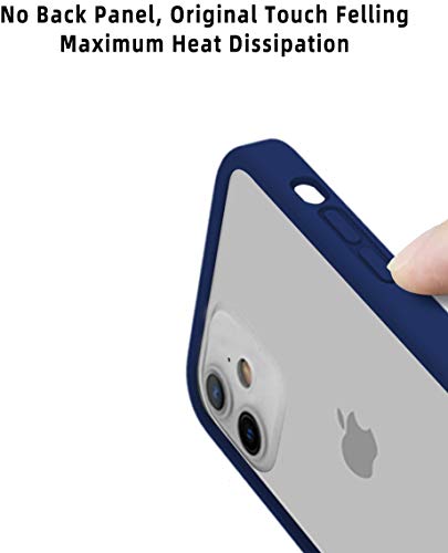 K Tomoto Compatible With Iphone 12/12 Pro Bumper Case (6.1 Inch), Soft Liquid Silicone Gel Rubber Bumper Cover [Silky Smooth Grip] Slim Design Protective Bumper-Frame-Case, Blue #TOP3