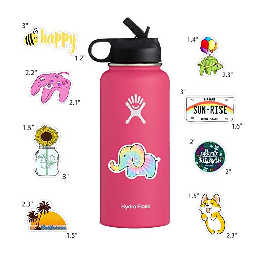 50Pcs Vinyl Aesthetic Stickers For Water Bottles Laptop, Cute Vsco Hydroflask Stickers For Skateboard Notebooks Journals Luggage, Great Gift For Teen Girls (Multi-50Pcs) #TOP2
