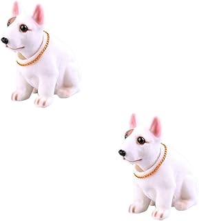 ibasenice 2 Peças Figuras De Animais De Resina Estátua De Filhote De Cachorro Balançando A Cabeça Boneca Decoração De Bolo Brinquedos De Dança De Carro Brinquedos Bobblehead Painel De