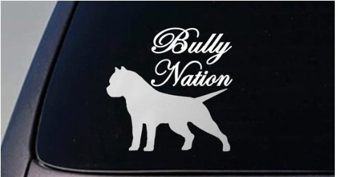 American Bully Nation Script Apbt Sticker Decal Pit Bull Rescue