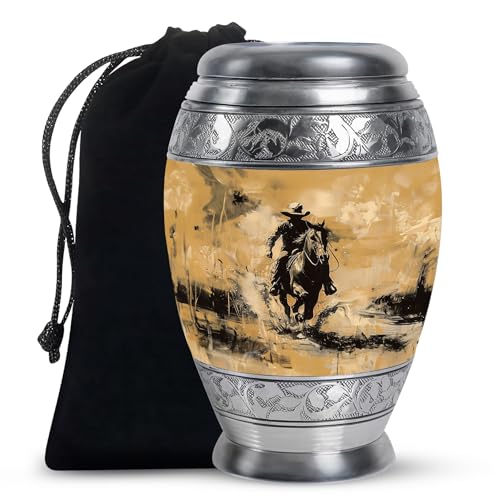 Image of Cowboy Urn - Ashes Urn for Women & Men - 10 inch Pack