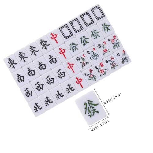 Set Mini Mahjong con 24mm Fichas Rosas y Bolsa de Transporte miniatura 2
