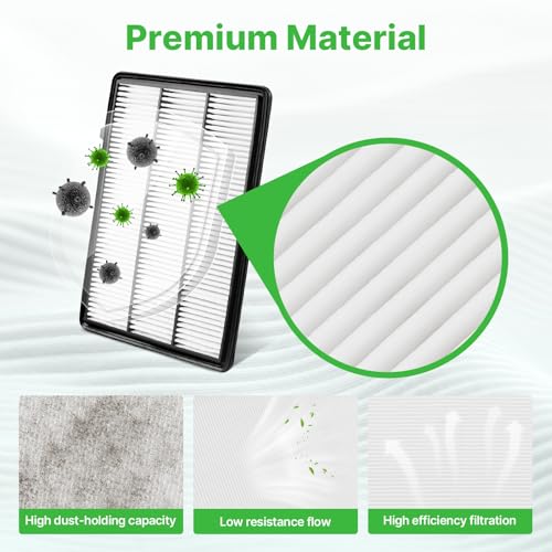 Image of 2PCS Engine Air Filter Fit for 2019-2025 Infiniti QX50(2.0L), 2022-2025 QX55 Air Filter Replacement Engine Filter Automotive Accessories# 165465NA1C CA12954 PA99486