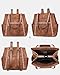 FADEON Large Laptop Tote Bag for Women Designer Leather Laptop Bag Fashion Travel Backpack Purse Shoulder Handbag Brown