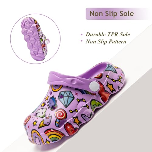 Image of Kids Clogs Boys Girls Toddler Dinosaur Slip on Slide Garden Shoes Cartoon Beach Pool Kids Clog Sandals Slippers Water Clogs
