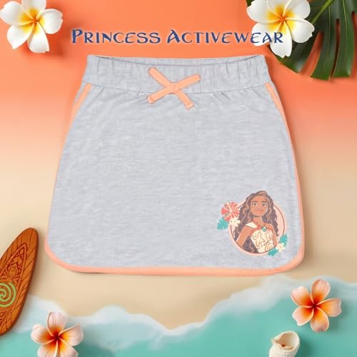 Image of Disney Princess, Lilo and Stitch, Minnie Mouse, Moana and Frozen Girls 2-Piece Sets - Short Sleeve T-Shirt and Skort for Kids