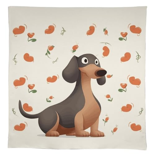 Nappe teckel 140x140 cm imperméable et lourde pour table carrée - 3