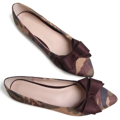 Image of SAILING LU Women's Bow-Knot Pointed Toe Ballet Flats