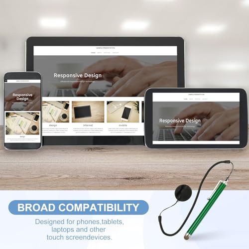 Stylo capacitif anti perte avec cordelette PATIKIL pour écran de point de vente