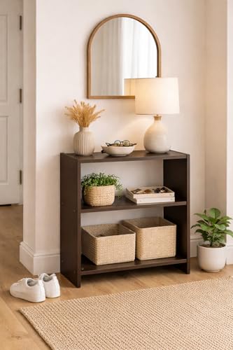 Image of Wooden Bedside Table for Bedroom with Drawer | Side Table | Nightstand End Table | Small Table with Storage | DIY | 20x16x8 Inch | Wenge