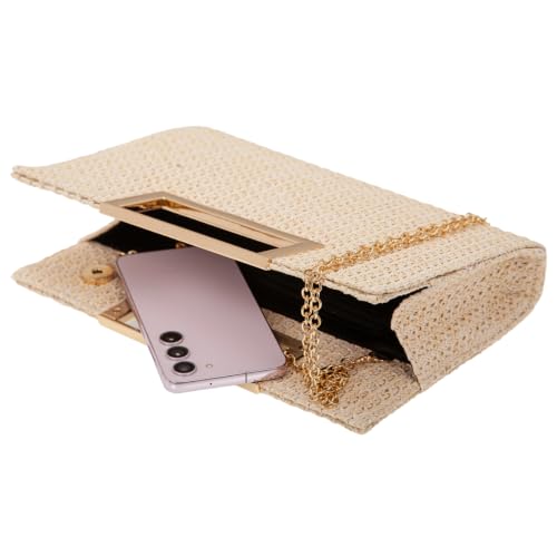 Image of Top Handle Straw Clutch