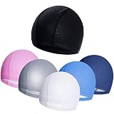 6pcs Fabric Swim Cap Men Fabric Swimming Cap Waterproof Fabric Swim Cap Breathable Fabric Swimming C