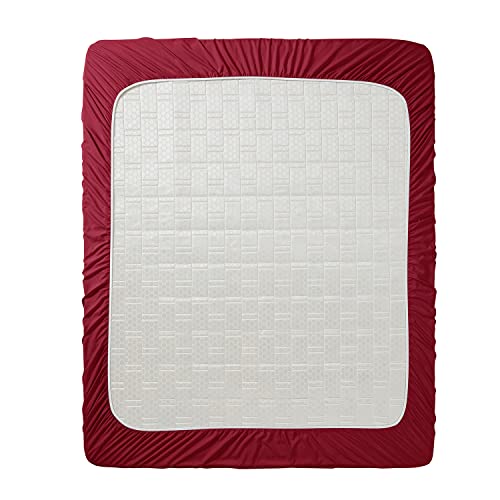 Image of Clara Clark Premier 1800 Collection Single Fitted Sheet, King, Burgundy Red
