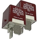 2pcs 90987-02016 Relay 12V 4-Pin, Engineering Ref 156700-1570, Replaces 90080-87024, Compatible with Toyota...